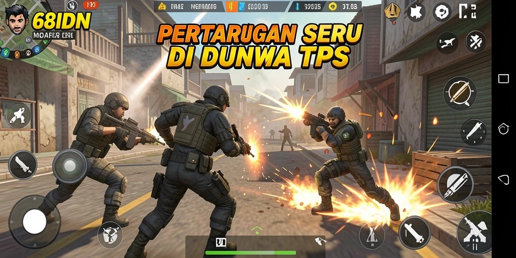 Tampilan gameplay seru dan menegangkan dari 68IDN.