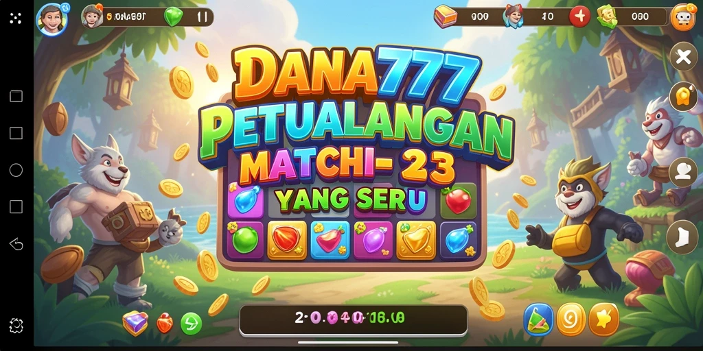 Tampilan gameplay seru DANA777 dengan grafis warna-warni.