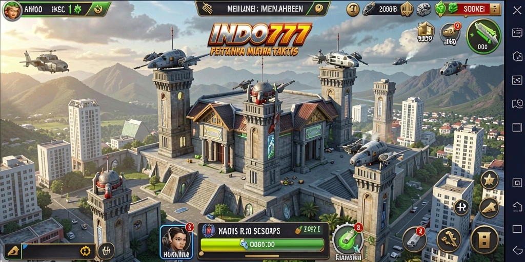 Gameplay seru INDO777 dalam pertempuran Tower Defense.