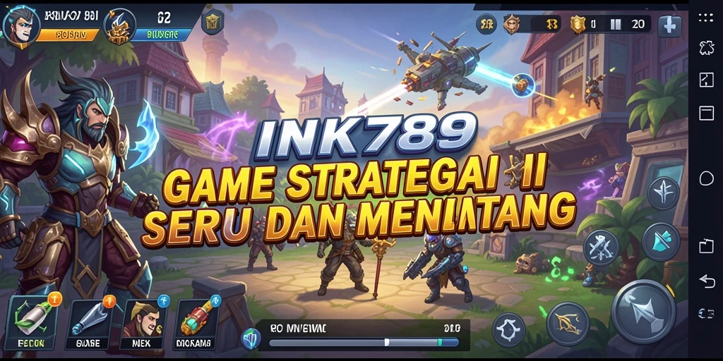Tangkapan layar menampilkan aksi intens dalam game strategi INK789.