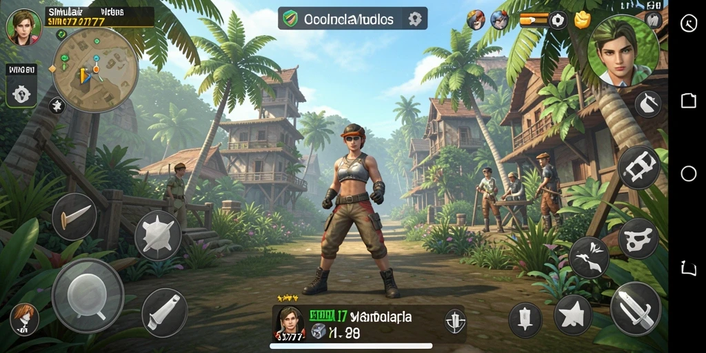 Screenshot gameplay L777 yang menunjukkan karakter berinteraksi di dunia virtual.