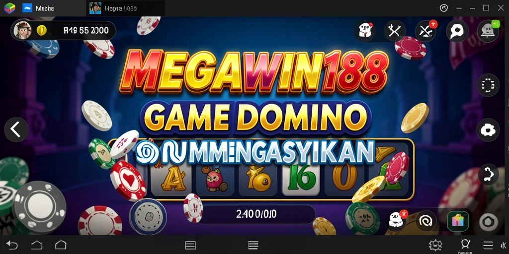 Tampilan seru gameplay Domino di MEGAWIN188.