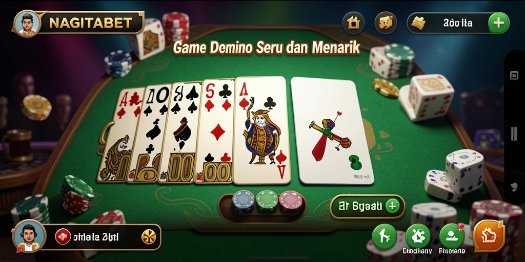 Screenshot utama NAGITABET menampilkan gameplay seru Domino.