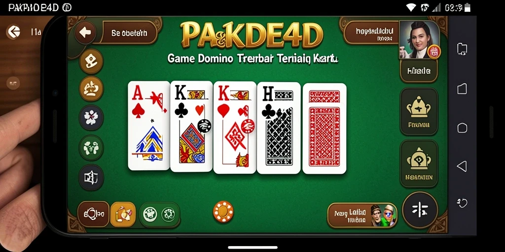 Tampilan gameplay seru dari PAKDE4D di dalam permainan Domino.