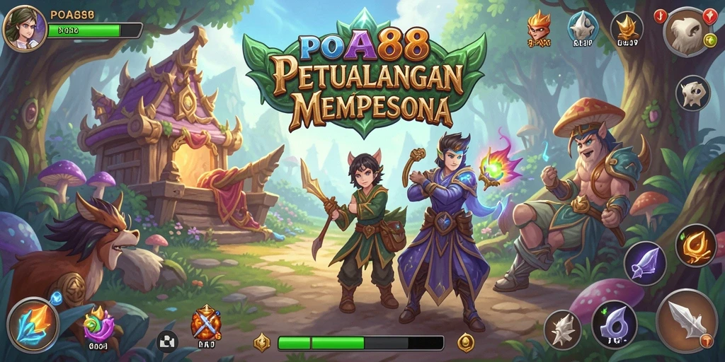 Tampilan gameplay yang mendebarkan dalam petualangan RPG.