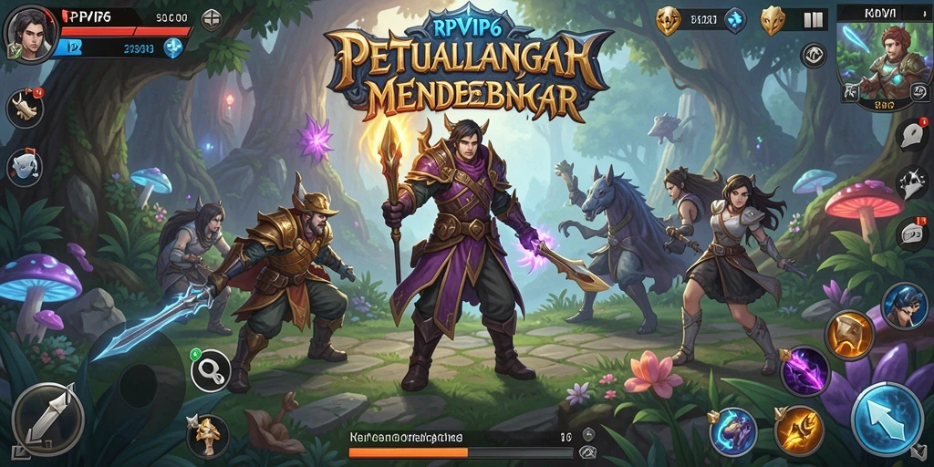Tampilan gameplay menakjubkan dalam RPVIP6 dengan aksi RPG yang seru.