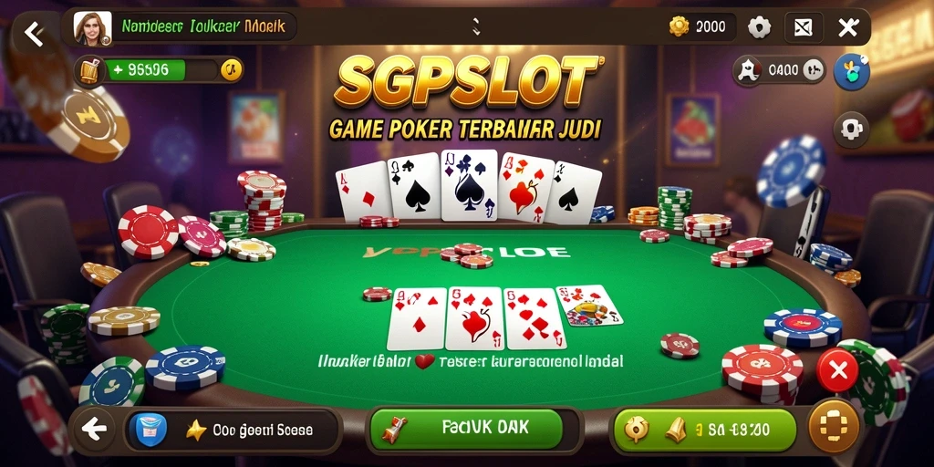 Tampilan gameplay seru dalam aplikasi SGPSLOT Poker.