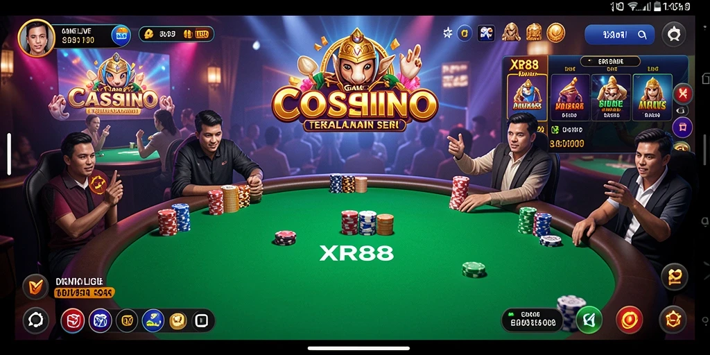 Tampilan gameplay Live Casino yang mendebarkan dan interaktif di XR88.